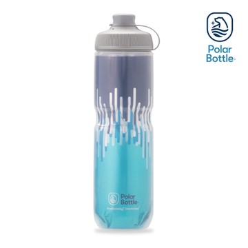 Polar Bottle 24oz MUCK 雙層保冷噴射水壺 ZIPPER 水藍