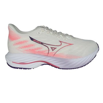 MIZUNO WAVE RIDER 28 SW 女慢跑鞋-4E-寬楦 運動 J1GD240675 米白粉深紫