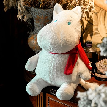 VIPO 嚕嚕米 姆明絨毛包紅圍巾玩偶公仔- 36cm