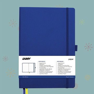 【客製服務】LAMY 鋼筆用軟式A5筆記本 / notebook狩獵系列 藍色