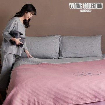 YVONNE 以旺傢飾 黑鼻羊 萬用毯-丁香粉