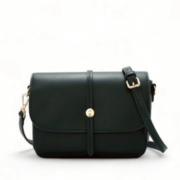 ANNA DOLLY好感日常知性百搭斜背包(大) #深綠