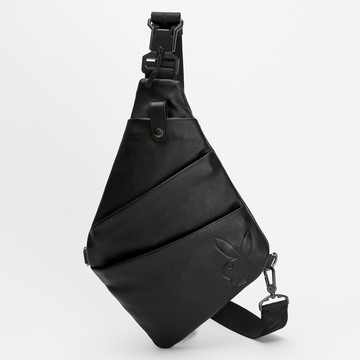 ✨型男日常 買就送小物收納包│PLAYBOY 單肩背包 Iconi 系列 - 黑色(132-5511-09-7)