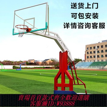 液壓籃球架 籃球架成人戶外家用訓練室內比賽標準國標室外電動液壓升降藍球架