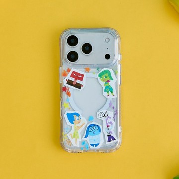 Pixar腦筋急轉彎-角色貼紙繞圈圈抗黃防摔MagSafe iPhone手機殼