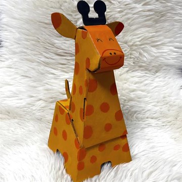 兒童紙殼箱創意紙盒小狗動物玩具可穿戴恐龍手工制作車diy幼兒園