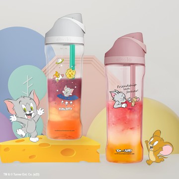 美國 Owala - Freesip｜Tom and Jerry 聯名款｜Tritan 彈蓋+可拆式吸管運動水壺｜專利雙飲口｜-740ml-湯...