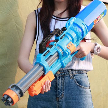 兒童水槍玩具抽拉式呲滋灑射水噴水大容量潑水節男女孩打水仗神器