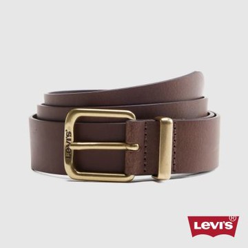 Levi s 真皮皮帶 金屬扣頭 褐色皮帶 人氣新品
