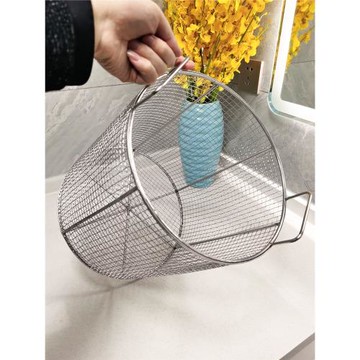 304不銹鋼消毒籃瀝水提籃滅菌清洗簍子金屬網籃框漏水籃筐圓形