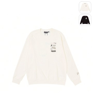 【FILA】中性 純棉圓領T恤-白色 1TEY-5856-WT