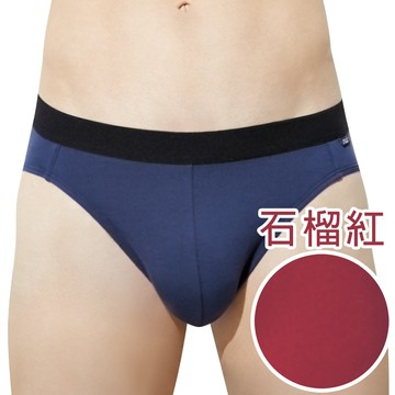 【SOLIS】TopCool系列M-XXL素面貼身三角男褲(石榴紅)