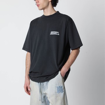 Black washed Masking Tape T-shirt with medium fit