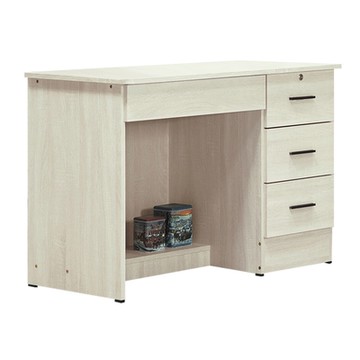 文創集 萊瑞 時尚3.5尺四抽書桌(三色可選)-105x57x72cm免組