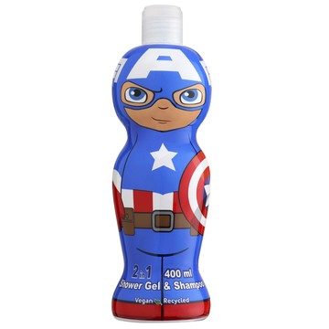 Marvel 美國隊長2合1沐浴洗髮精 400ml (萌Q收藏版)