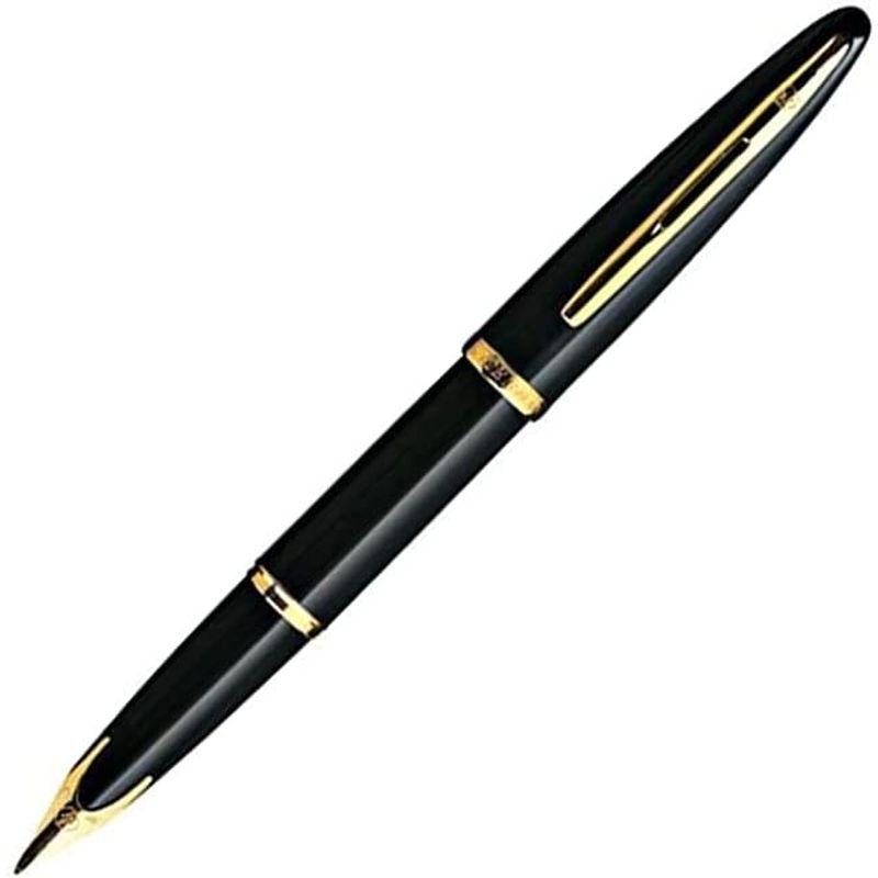 WATERMAN ウォーターマン 万年筆 カレン ブラックシーGT 18K 両用式 F 細字 S0700300