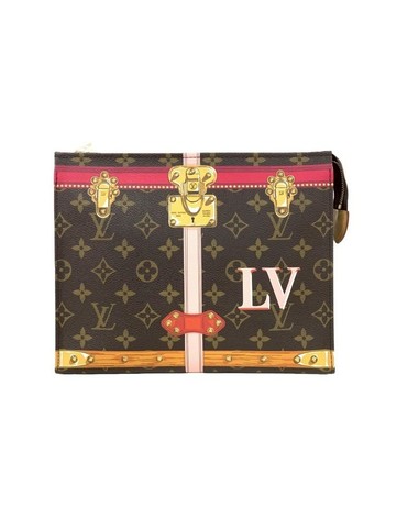 louis vuitton 棕色 Toiletry Pouch 26 老花帆布手拿包