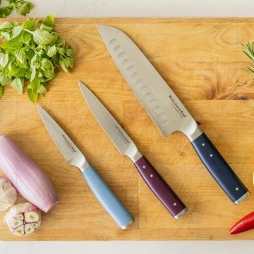 《KitchenAid》美國 不鏽鋼刀具3件 | 三德刀 主廚刀 水果刀 多用刀 削皮刀 料理刀