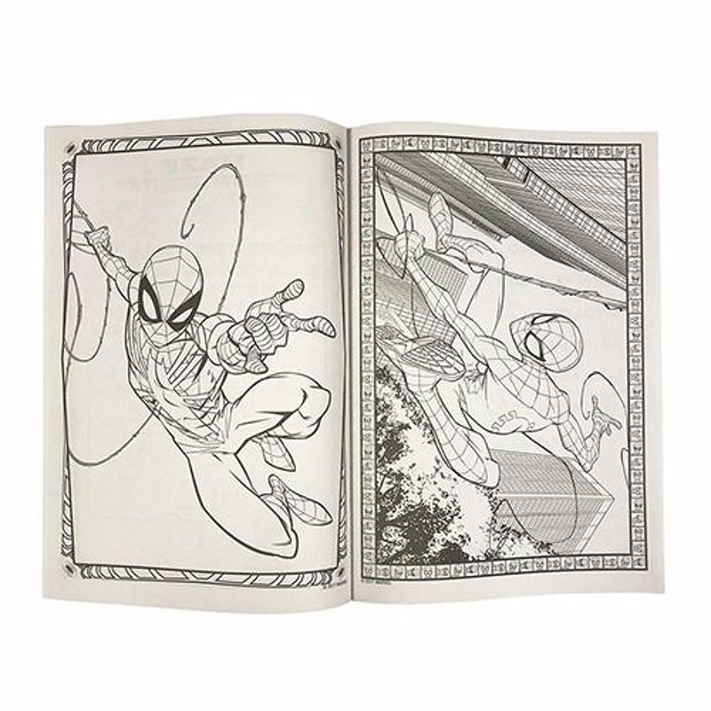 スパイダーマン ぬりえ カラーリングブック （ 3ヒーロー ） 14087b 輸入品 インポート ぬり絵 英語 マーベル MAVEL 男の子 景品  プレゼント LINEショッピング