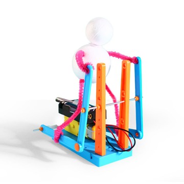 「雙優教具」幼兒園小學生科學實驗教具手工DIY跑步機器人趣味科技小製作