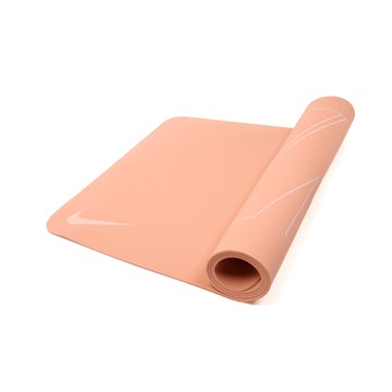 Nike 瑜珈墊 Reversible YOGA Mat 粉橘 雙面 止滑 瑜珈 健身 皮拉提斯 4mm N100751780-9OS