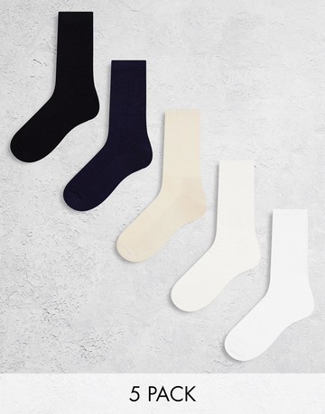 ASOS DESIGN 5 pack sport socks in multi