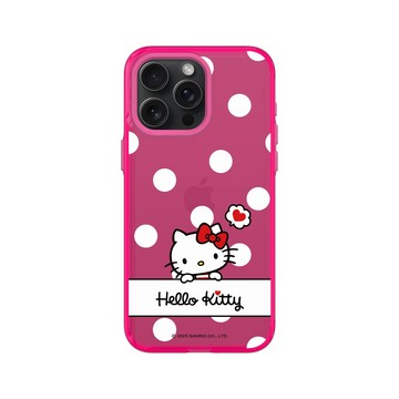 iPhone 15 Pro Max Clear 粉漾桃 - 三麗鷗-Hello Kitty - 普普風圓點