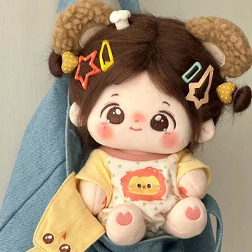 臺灣出貨 20cm娃衣 20公分娃衣 情侶款廢菜子爬爬服棉花娃娃可愛Q版萌娃屁屁衣連體衣 棉花娃衣 娃娃裝 娃娃配件