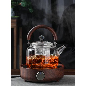 玻璃煮茶壺煮茶器套裝蒸煮一體家用電陶爐專用耐高溫燒水提梁壺