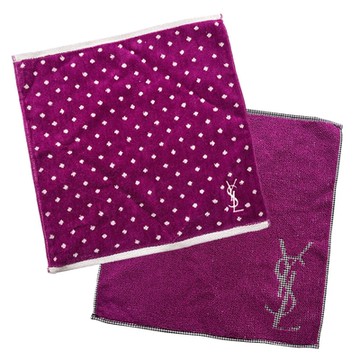 YSL 經典LOGO純綿方巾-3色