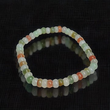 冰種多彩翡翠手珠 | 天然緬甸玉A貨翡翠 | 送禮