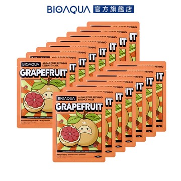 BIOAQUA 葡萄柚毛孔緊緻光滑面膜 25g 15入組 水果精華護膚面膜系列