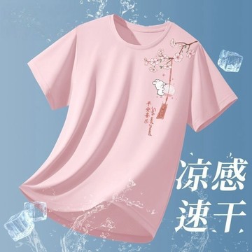 夏日涼感✨✨透氣排汗冰絲網短袖t恤新款夏季涼感速乾衣大碼休閒男女款寬鬆運動上衣_.shiting