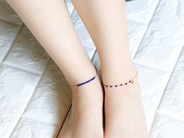 好運 成功運 UP 13 青金石腳鍊 A / B 型單品十二月生日石