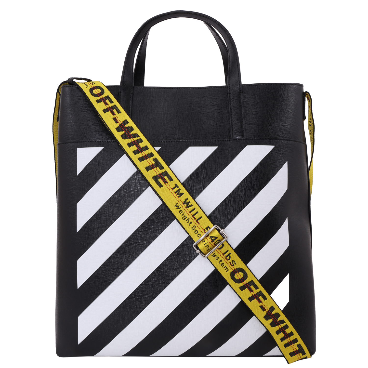 Off-White™ 斜條紋手提托特包BINDER DIAG SAFFIANO TOTE推薦, 微風精品線上