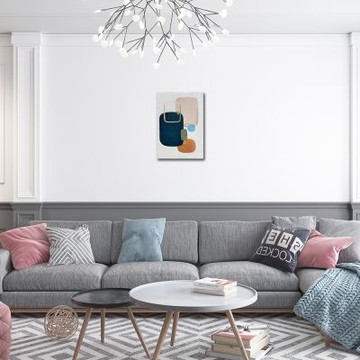 御畫房 當代國家級展覽畫家 抽象系列手繪油畫70×100cm(DB-164)