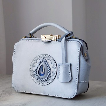 天使之眼 杜勒斯复古医生包斜挎包 手提口金包