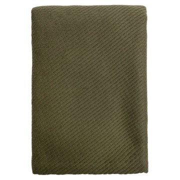 HOLA 和樂家居 伊登緹花純棉風格毛巾 40 x 80cm  斜紋綠  1個