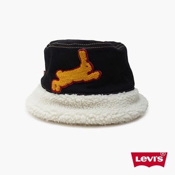 Levis  男女同款 丹寧漁夫帽 / 內鋪毛 / 絨面徽章
