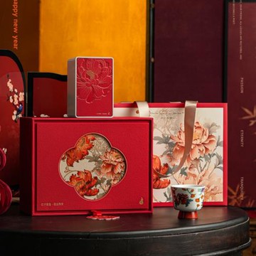 新款春節禮盒茶葉禮品盒公司商務送禮密封儲茶罐伴手禮國風茶葉罐