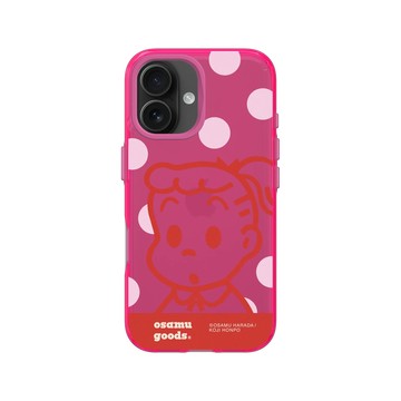 iPhone 16 Clear 粉漾桃 - OSAMU GOODS - 大圓點系列-Jill