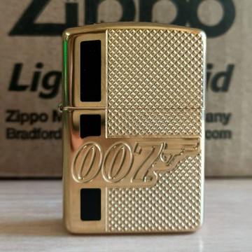 【現貨】美國 Zippo 打火機 正品  007系列   ARMOR  黃銅鏡面拋光 (型號29860)