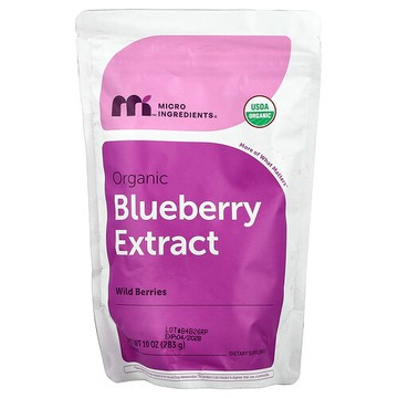 Micro Ingredients, 有機凍幹藍莓提取物，10 盎司（283 克）