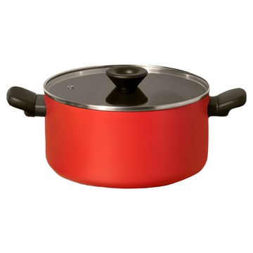 Meyer 美亞 BAUHAUS 革新紅導磁雙耳湯鍋 20cm 2.8L 含蓋 - 導磁鍋底、小家庭適用  革新紅  1個