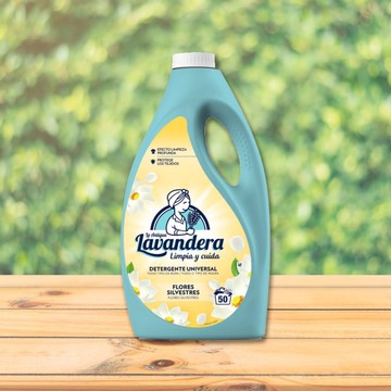 西班牙LAL拉娜 護纖去汙洗衣精(百花)2500ml 西班牙製 超值家庭號4入組