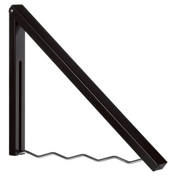 AMOS 收納衣物壁掛架 耐重10kg 隱形幾何衣架  黑色  1個