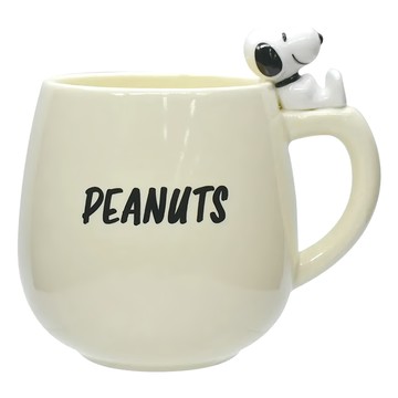 大西賢 史努比 Snoopy 陶瓷馬克杯緣子  PEANUTS  象牙白色  1個