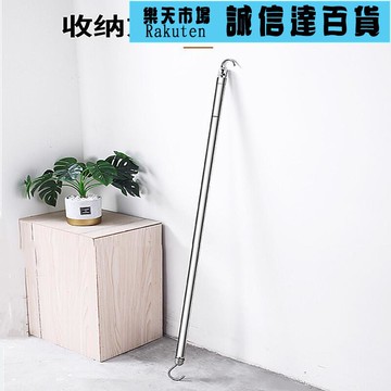 衣架 陽臺伸縮晾衣桿曬被子神器衣架單杆摺疊隱形收納曬床單掛鉤不鏽鋼