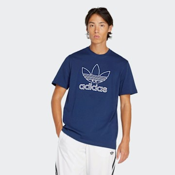 adidas 愛迪達 短袖上衣 男 寬鬆 三葉草 亞規 OUTL TREF TEE 藍 JP1089