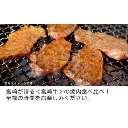 ふるさと納税 宮崎牛 3種食べ比べ 焼肉セット 450g 宮崎県川南町